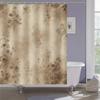 1 шт. 2D Плоская Винтажная Цветочный Узор Ванная Комната Душевая Занавеска, Коричнево-Бежевый Стиль С Крючками, Для Декора Окна и Стены в Ванной