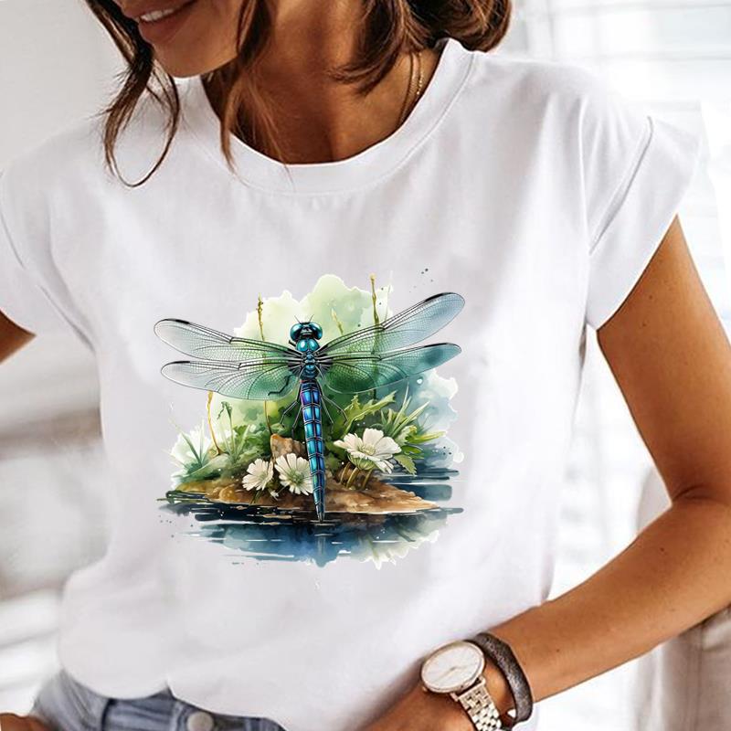 (Азиатский размер) Повседневная футболка с принтом в виде милого цветка в стиле 90-х, футболка с коротким рукавом, модная женская одежда, женские футболки с круглым вырезом и графическим принтом