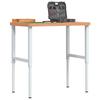 VidaXL Workbench 100x60x(73-99,5) Cm Solid Beech Rectangular Wood, Work Table, Workstation, Work Table 3309707