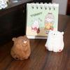 Cute Polar Bear Ornament Hand Carved Mini Bear Statue Wooden Bear Figurines Courtyard