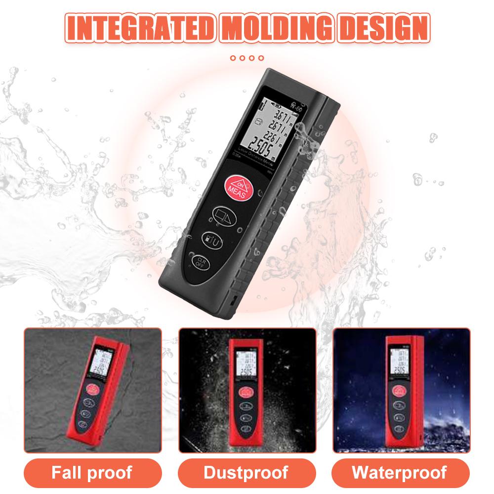 Мини-лазерный дальномер 40/60/80 м, портативный телеметр, диаметр, умный цифровой лазерный дальномер, зарядный лазерный дальномер