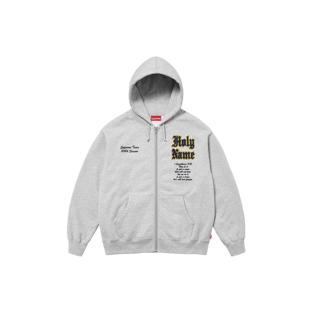 Supreme Salvation Zip Up Hooded Sweatshirt 'Black White Yellow' Men's SUP-SS24-064