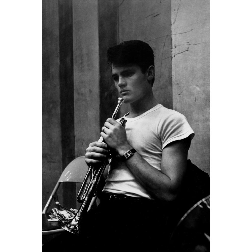 Cold Jazz Trumpet Player Chet Baker Vintage Photograph Poster Jazz Live Music Prints Canvas Painting Wall Art Picture Home Decor