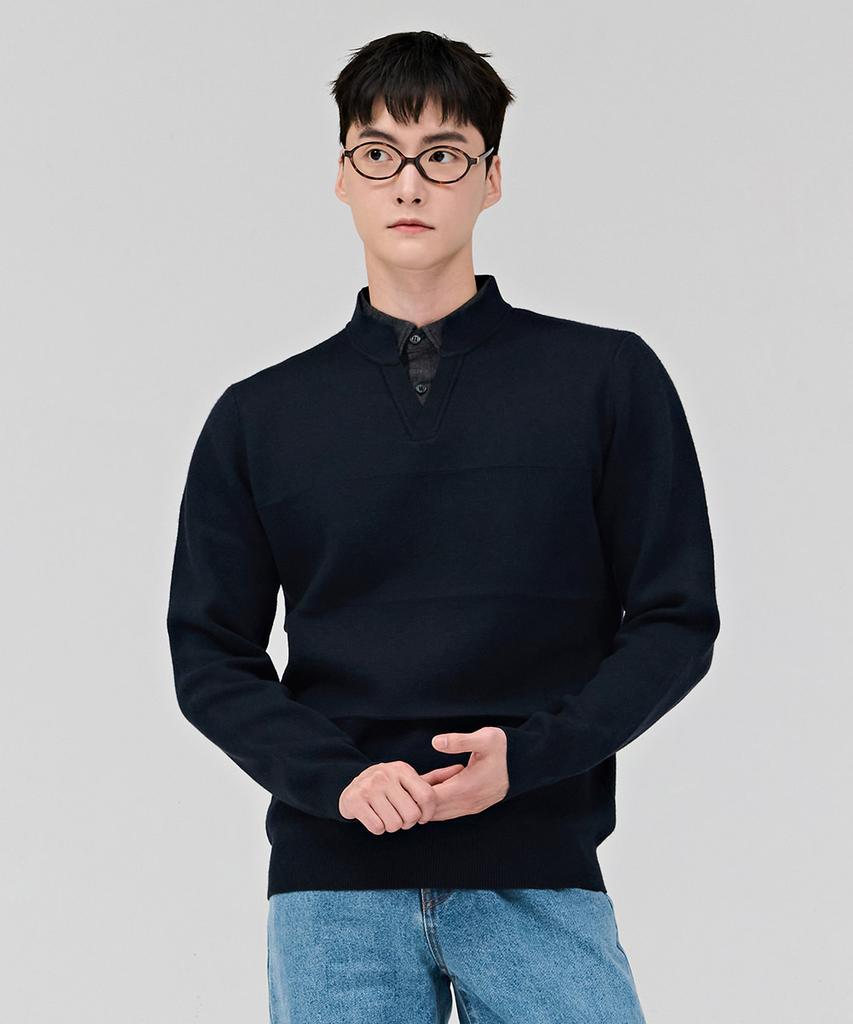 CHASECULT Men'S Shirt Layered Sweater - Green