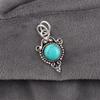 Магнезит бирюзовый Драгоценный камень Ювелирные изделия, 925 Проба Стерлинговое серебро Кулон, Ручной работы Серебряный кулон для свадебного подарка
