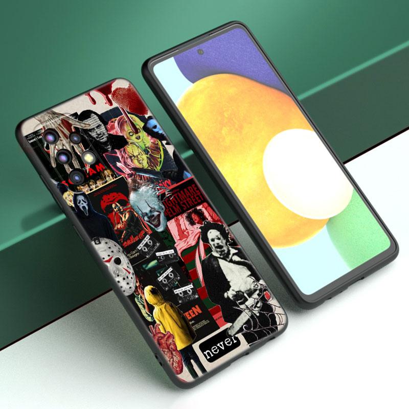 Чехол для телефона с коллажем из фильмов ужасов для Samsung A13 A22 A24 A32 A23 A25 A34 A35 A52S A53 A54 A55 A73 5G A12 A14 A15 A31 A33 A50 A51