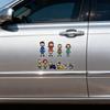 Автомобильные наклейки для украшения экстерьера автомобиля Забавные дизайны с членами семьи ПВХ Водостойкие Не выцветающие