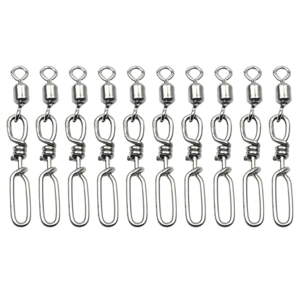 10 шт. рыболовные вертлюги из нержавеющей стали шарикоподшипник рыболовный соединитель штифт рыболовные снасти соленая вода