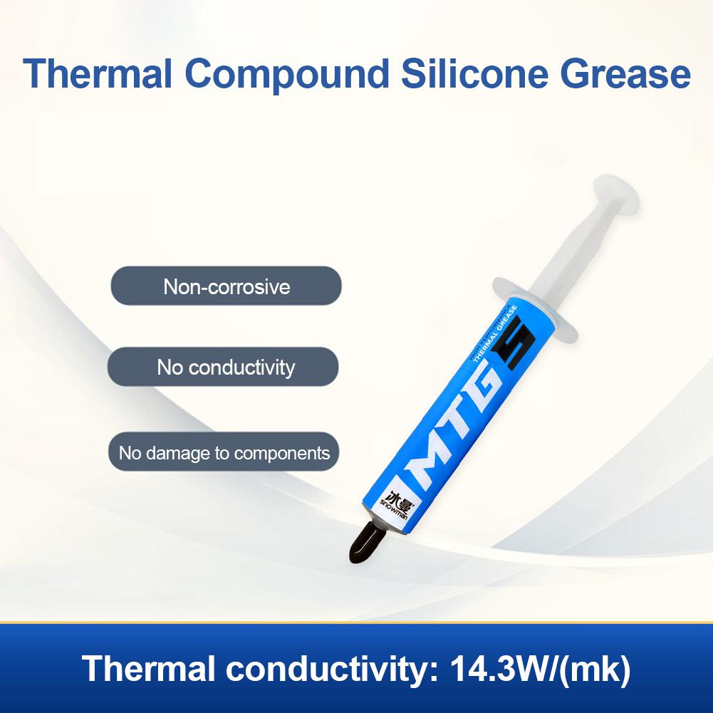 5/10g Syringe MTG5/MTG10 Thermal Conductive Grease Paste 14.3W/mk Processor CPU Heat Sink Fan Cooling VGA Commpound Plaster