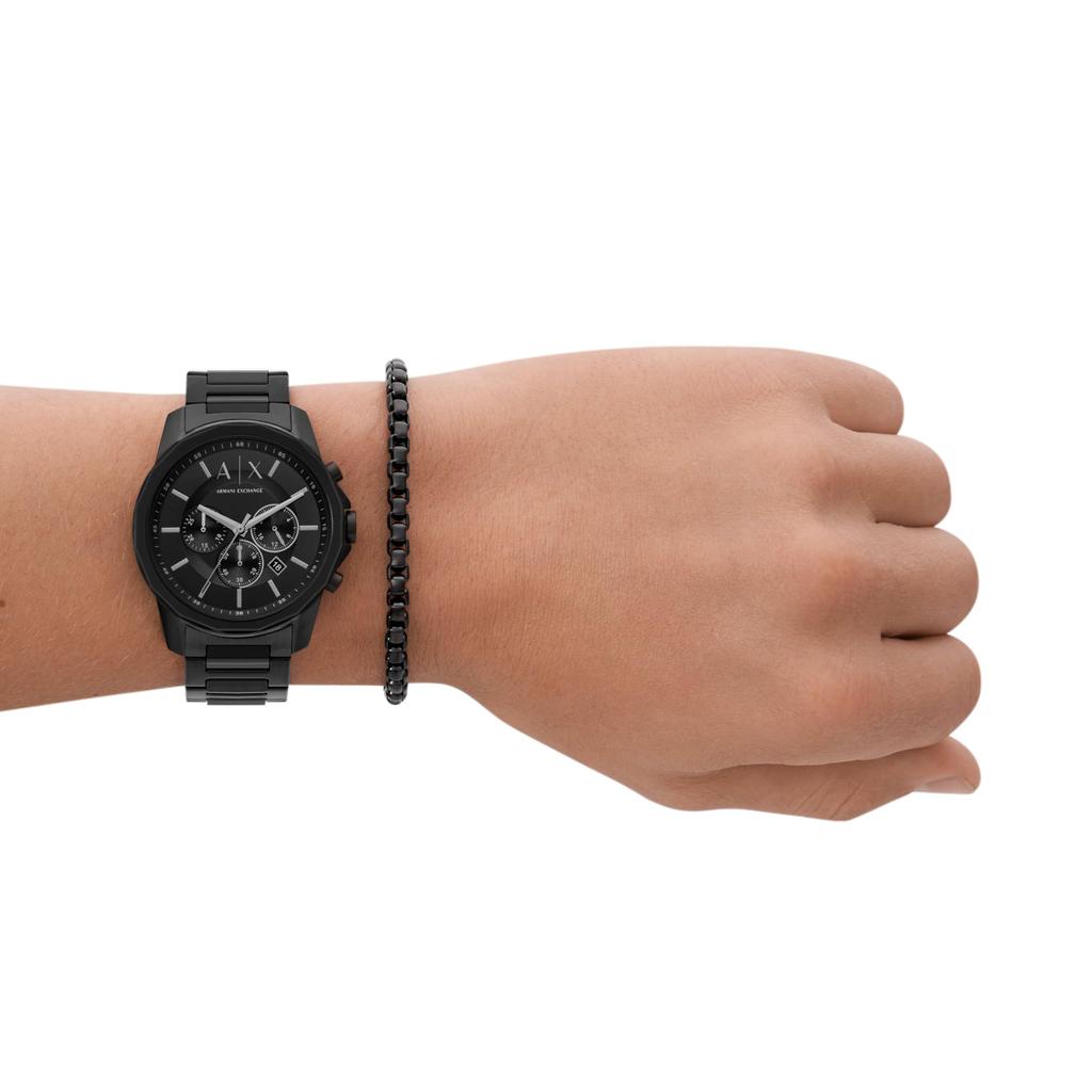 Armani Watch BANKS AX7153SET Black [AX Exchange] Men's