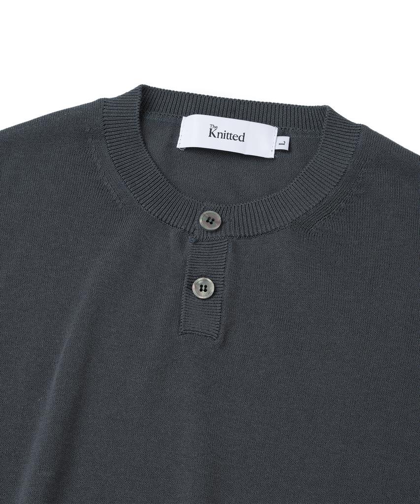 KNITTED Shellon Cooling Single Crop Knit_Henry Neck 5 Colors