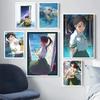 Canvas Painting Anime Girl Suzume No Tojimari Poster Aesthetics Wall Art Mural Cartoon Manga Cover Room Decor