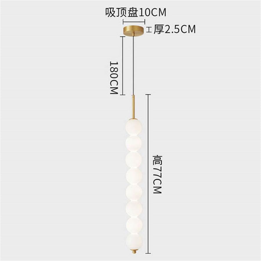 Nordic Copper Glass Ball Прикроватная длинная подвесная лампа для ресторана, подвесной светильник для кухонного острова, магазина, бара, подвесной светильник