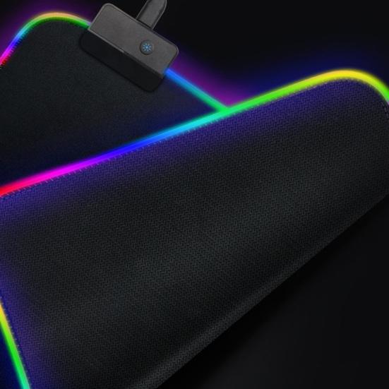 RGB светодиодный светящийся игровой коврик для мыши с подсветкой клавиатуры, нескользящий коврик, одеяло