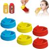 6Pcs Reusable Can Stopper Plastic Soda Lid Covers Multi-color Covers Beer Bottle Cap Tin Can Soda Coke Cola Cap Leak-Proof Cap