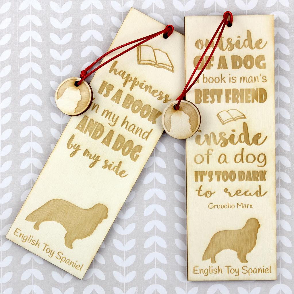 King Charles Spaniel, English Toy Spaniel – Dog bookmark, personalized bookmark – Design 01 | Art-Dog