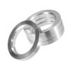 Partuto Set of 4 75mm ID To 56.1mm OD Universal Hub Centric Rings - Aluminum Alloy Silver Tone