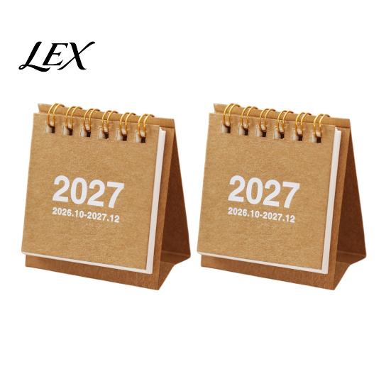 Practical Gift for Students Professionals Mini Desk Calendar 2026-2027, Oct 2026 to Dec 2027 Standing Flip Small Monthly Planner with Thick