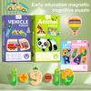 1 комплект, детская магнитная головоломка, игрушка-животное, транспортное средство, алфавит, номер, заглавная буква, путешествия, ABC, обучение, образование для малышей