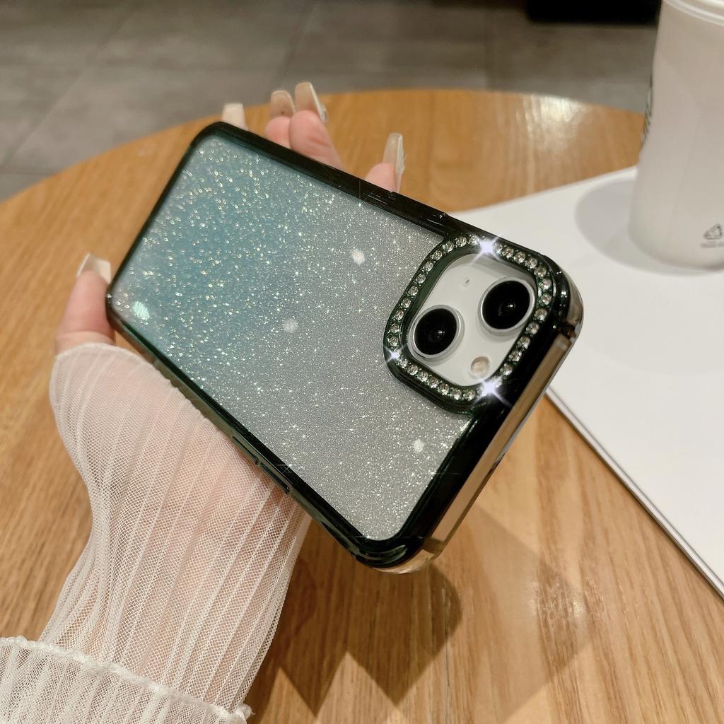 Подходит для IPhone15, Градиентный блестящий чехол для телефона 14pro, Блеск для объектива, Защитный чехол с гальваническим покрытием против падения для Apple 13
