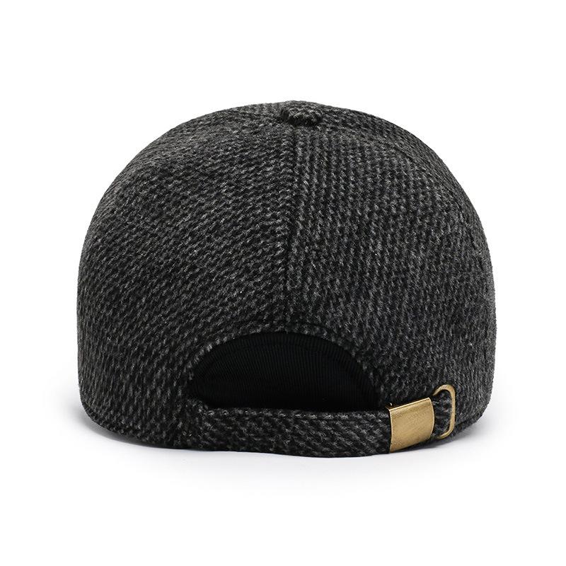 Шерстяные вязаные зимние бейсболки для ушей, мужские утепленные теплые шапки с ушками, спортивные шапки для гольфа Snapback