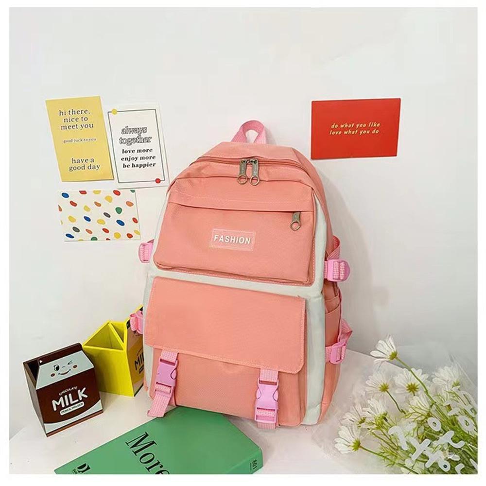 New Schoolbag Four-piece Backpack Simple Bag