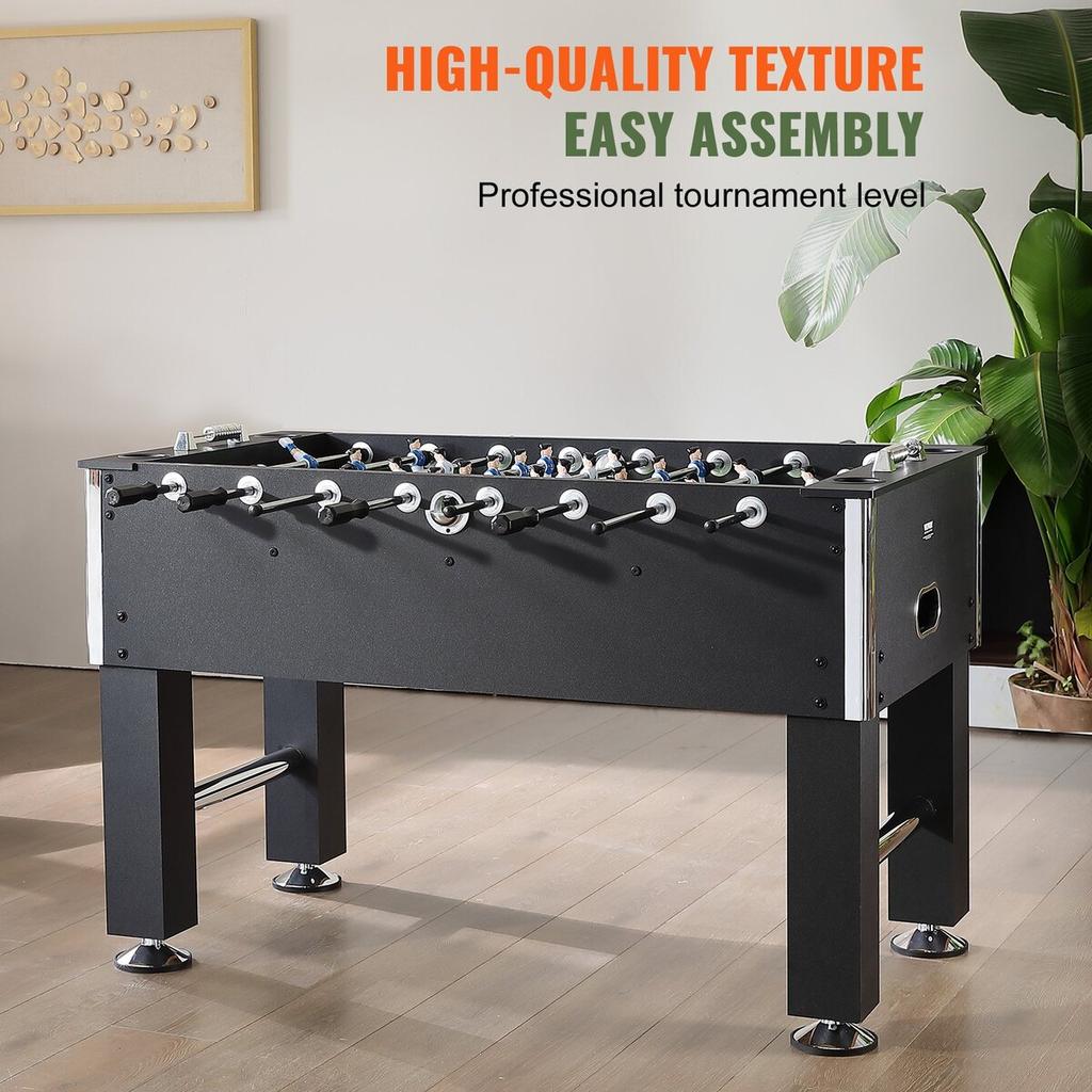 Foosball Table, 55 inch Standard Size Foosball Table, Indoor Full Size Foosball Table for Home, Family, and Game Room, Soccer with Foosball Table Set,