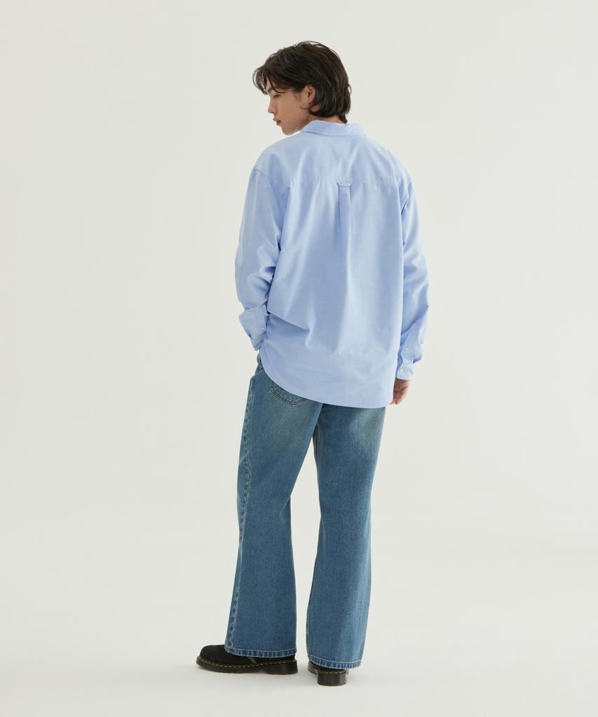COVERNAT Coolmax® C Logo Oxford Shirt Blue