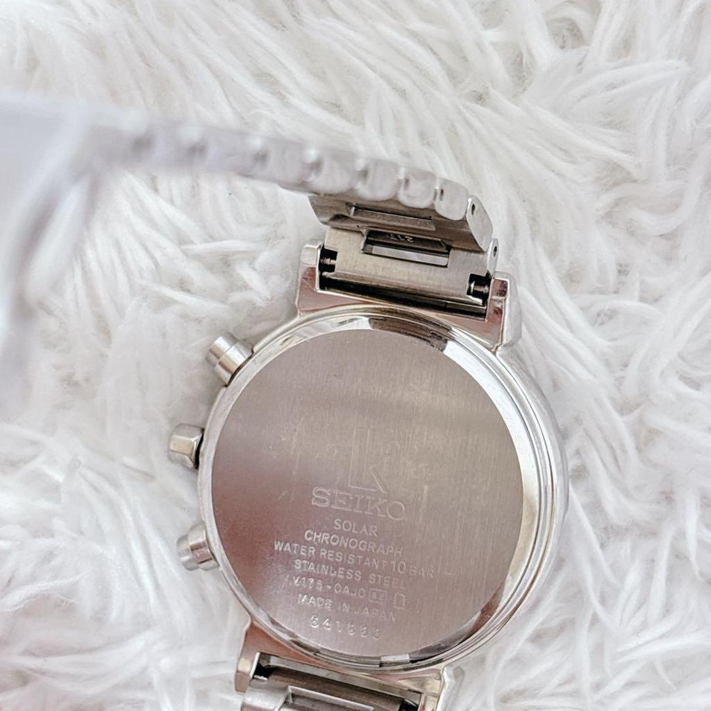 [USED] Seiko Lukia Solar Chronograph with Box, Links, and Instructions, Sakura Pink