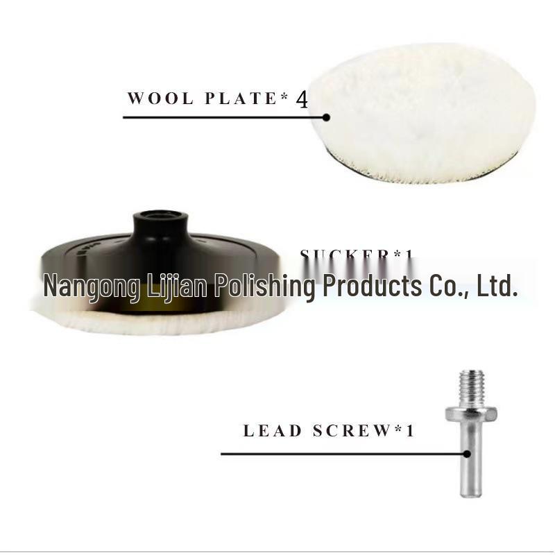 High-Density Self-Adhesive Wool Polishing Disc - Car Waxing and Beauty Sponge Wheel