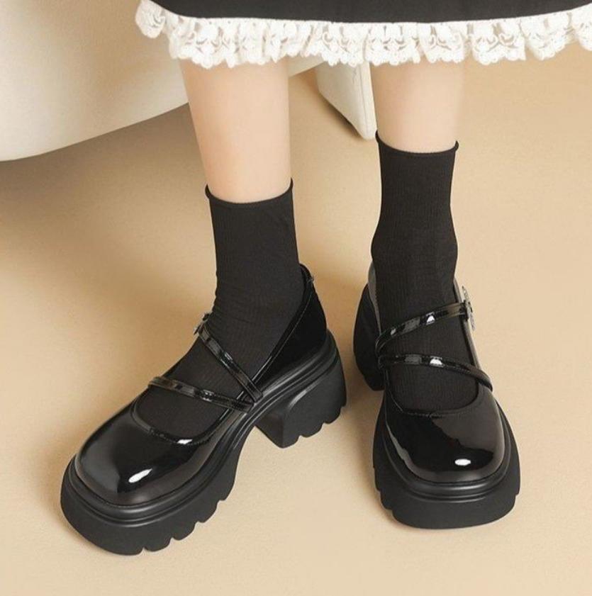 Женские туфли Мэри Джейн на высоком каблуке Весна Новые Бота Ретро Колледж Модные Японские Женские Лолита Туфли Римские Sle ПУ Кожа Одиночная Туфля