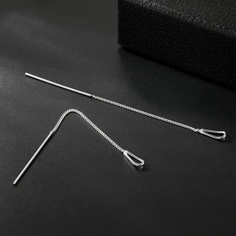 Простые стильные серьги-капли с кисточками для женщин, длинные висячие серьги, аксессуары для пирсинга, тонкие мини-модные украшения для ушей