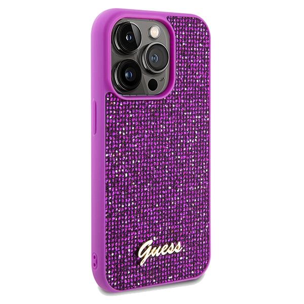 Guess Guhcp14Lpmsdgsf Iphone 14 Pro 6.1 Fuksja/Fuschia Hardcase Disco Metal Script