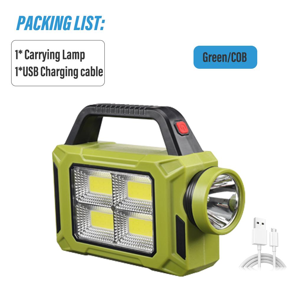 Сверхъяркий светодиодный фонарик, мощный поисковый фонарь, перезаряжаемый переносной фонарь, уличный фонарь для кемпинга с солнечной панелью для зарядки