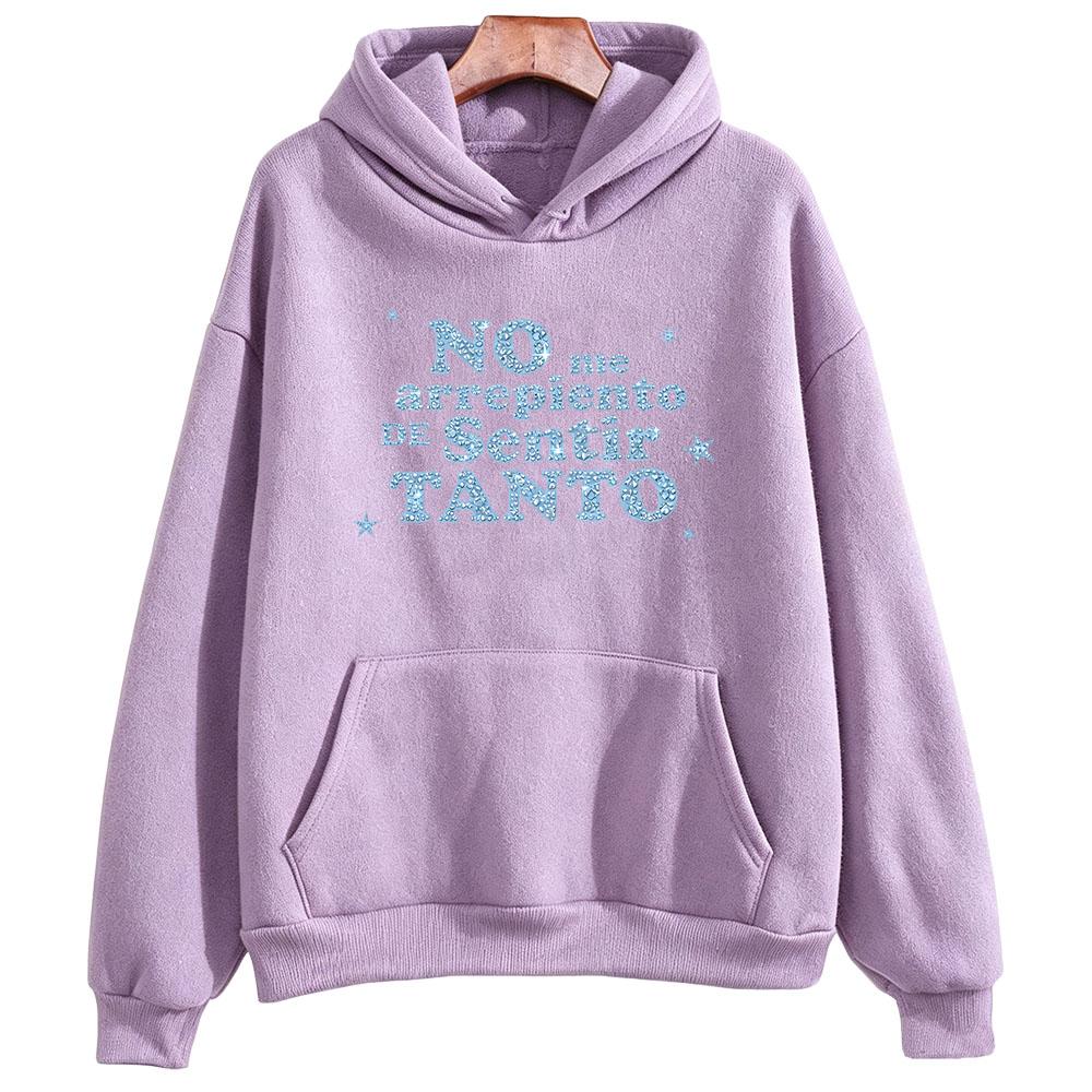 NMADST Bling Printed Hoodies Karol G Album NO ME ARREPIENTO DE SENTIR TANTO Sweatshirts Unisex Long Sleeve High Street Pullovers