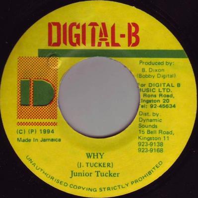 7-дюймовая пластинка JUNIOR TUCKER - Why NONE Digital-B 1994 Ямайка Регги, Ска и Даб Б/У