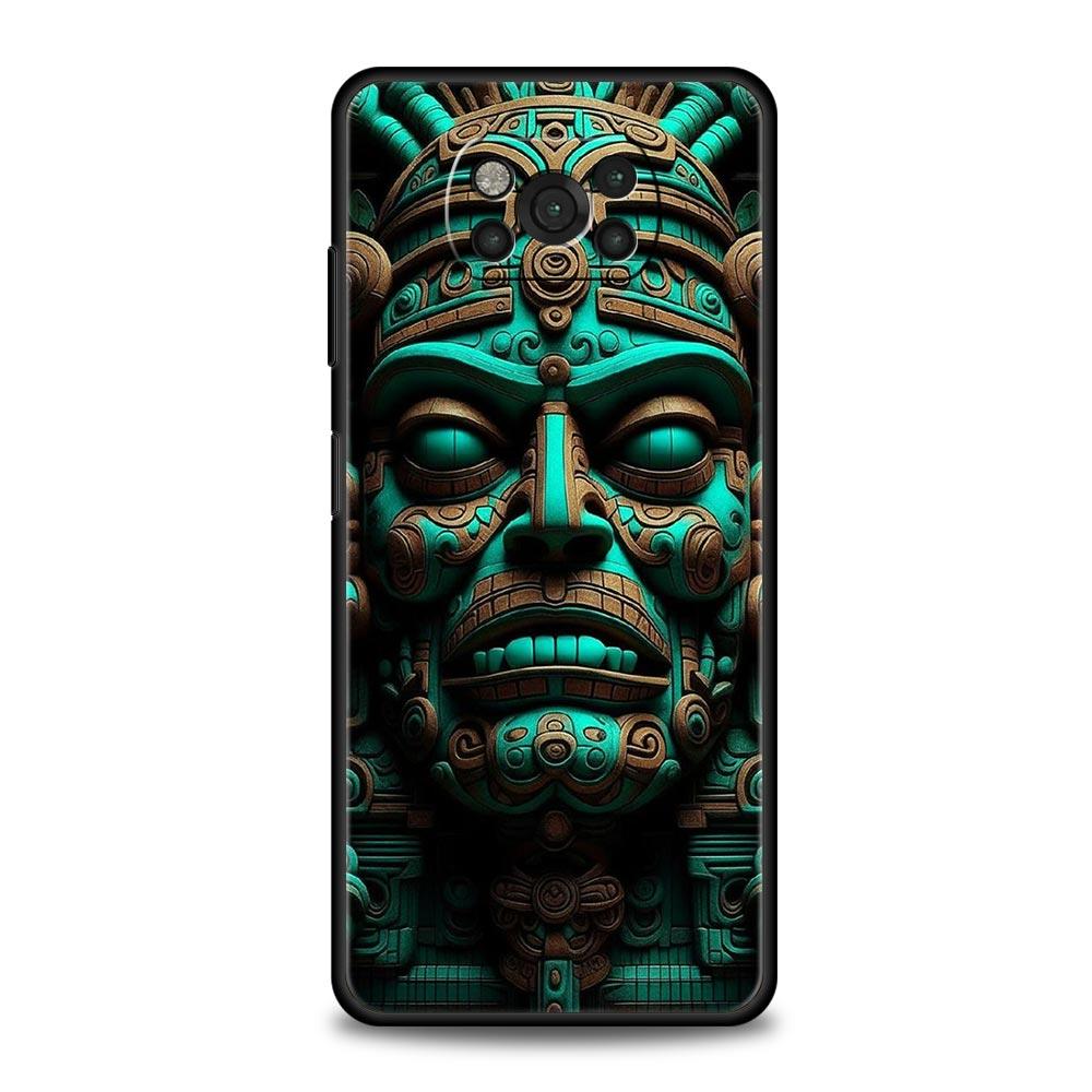 Vintage Totem Painting Phone Case for Xiaomi Poco F7 F6 F5 F4 F3 X6 X5 X4 X3 NFC F7 Ultra M4 C51 C55 GT 5G Soft TPU Cover Capas