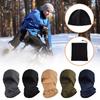 Winter Polar Coral Hat Fleece Balaclava Men Face Warmer Sports Beanies Thermal Caps Cover Scarf R9U7
