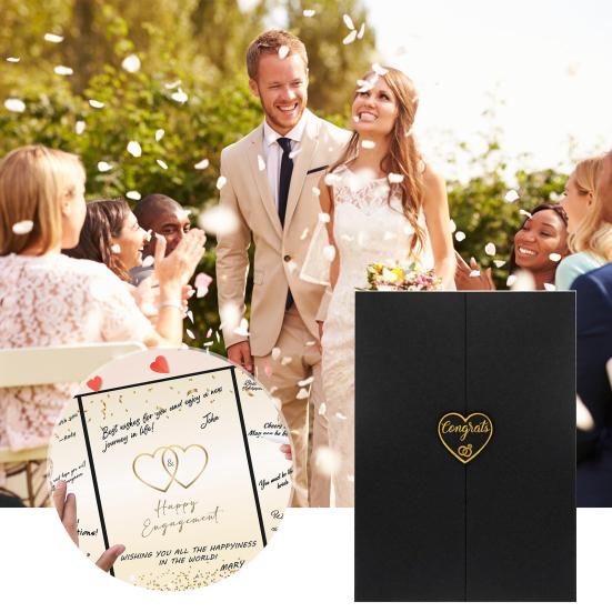 Гостевая книга помолвки Книга подписей на счастливую помолвку Гостевая книга подписей на помолвку Подарки для молодоженов Поздравления почти молодоженам