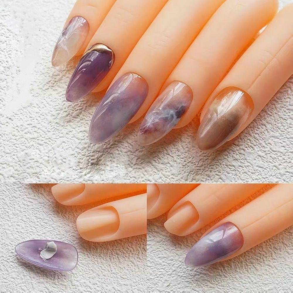 Горячая практика начинающий накладной палец модель выставка работ обучение искусству ногтей стенд симуляция