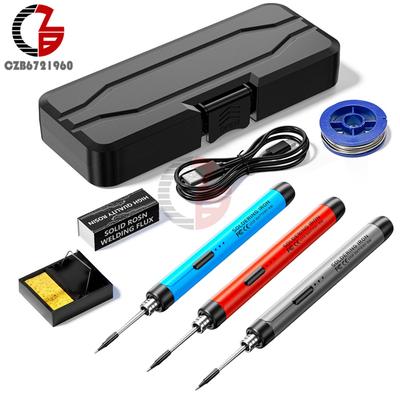 Набор USB-паяльника 5 В 8 Вт Беспроводной электрический паяльник 300-450℃ Регулируемая температура Батарея Умные паяльные инструменты