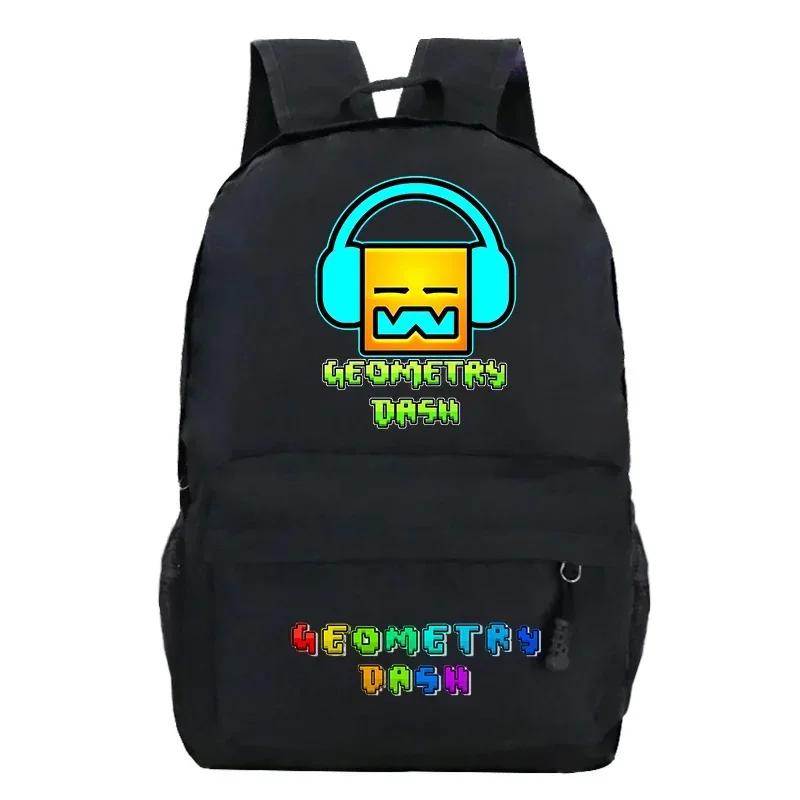 Рюкзак Geometry Dash Детский Мальчики Девочки Школьные Сумки Ученики Начальной Школы Ранец Детский Повседневный Рюкзак