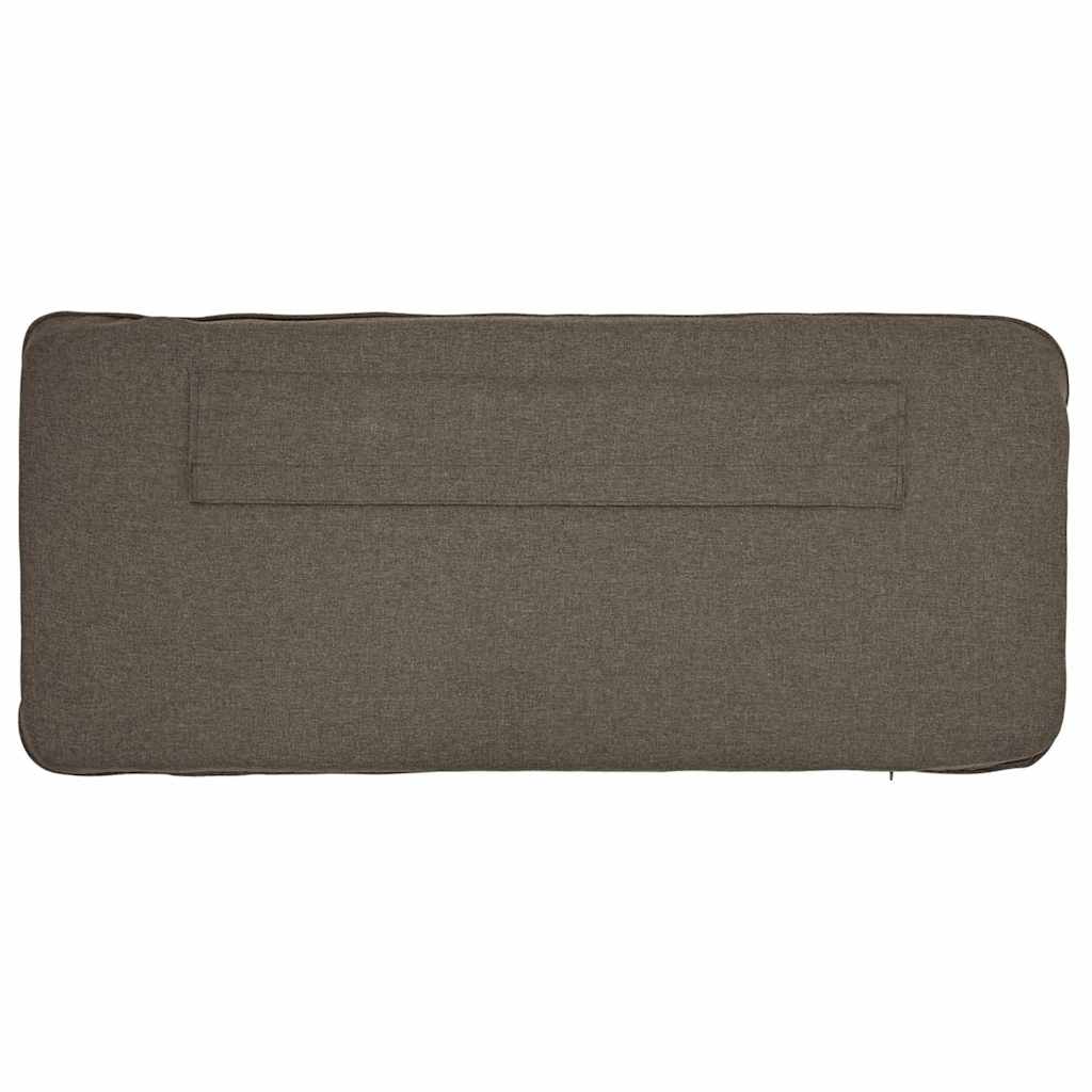 Upholstered Headboard in Brown and Taupe 135 cm