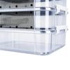 Mealworm Feeding Box 4-Layer Clear Mesh Breeding Habitat Kit Mealworm Farm Bin With Handle For Sugar Glider Reptile Spider Bird