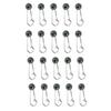 20Pcs Fishing Connectors Stainless Steel Fishing Line Sinkers Lock Snaps Fishing Clip Hanging Baits Pin Easy To Use