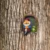 Mini Garden Resin Crafts Decoration Gnome Window Sleeping Garden Sculpture Gnome Outdoor Ornament Decoration
