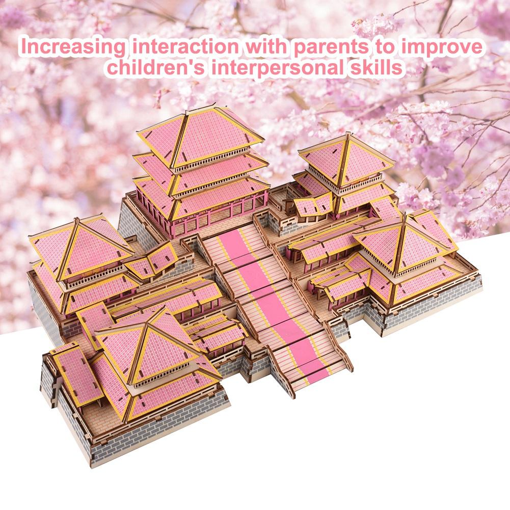 Сделай сам Детский 3D Пазл Модель Китайского Дома Деревянный Аксессуар Сборный Пазл Интеллектуальная Игрушка