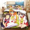 3D Anime Charlotte Tomori Nao Bedding Set Duvet Cover Sheet Printed Bed Set Pillowcase Full Queen King Size Comforter Bedroom