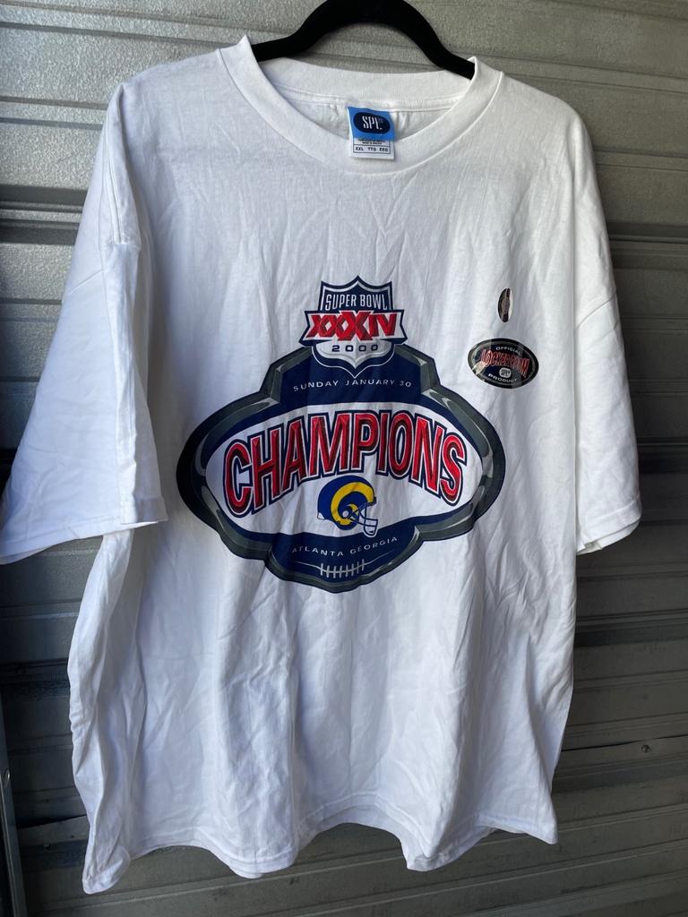 NWT Vintage 2000 St. Louis Rams Super Bowl XXXIV Champions T-Shirt Size 2XL NFL