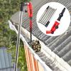 Heavy Duty Gutter Cleaning Tool With 2 Adjustable Adapters 1.7M Long Suitable For Roof Gutters Leaves Debris Extraction